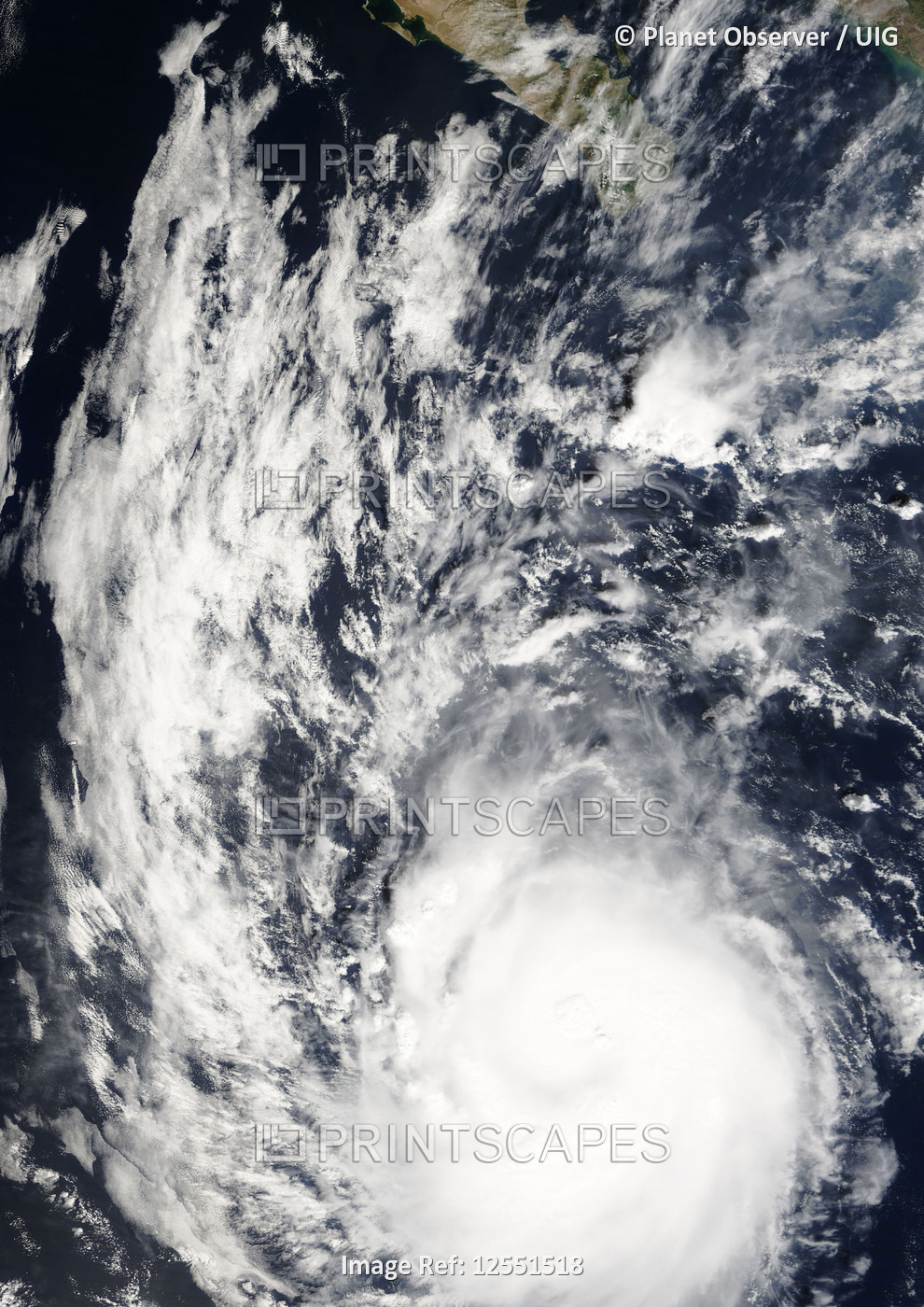 Hurricane Paul, Pacific Ocean, In 2006, True Colour Satellite Image. Hurricane Paul on 22 October 20