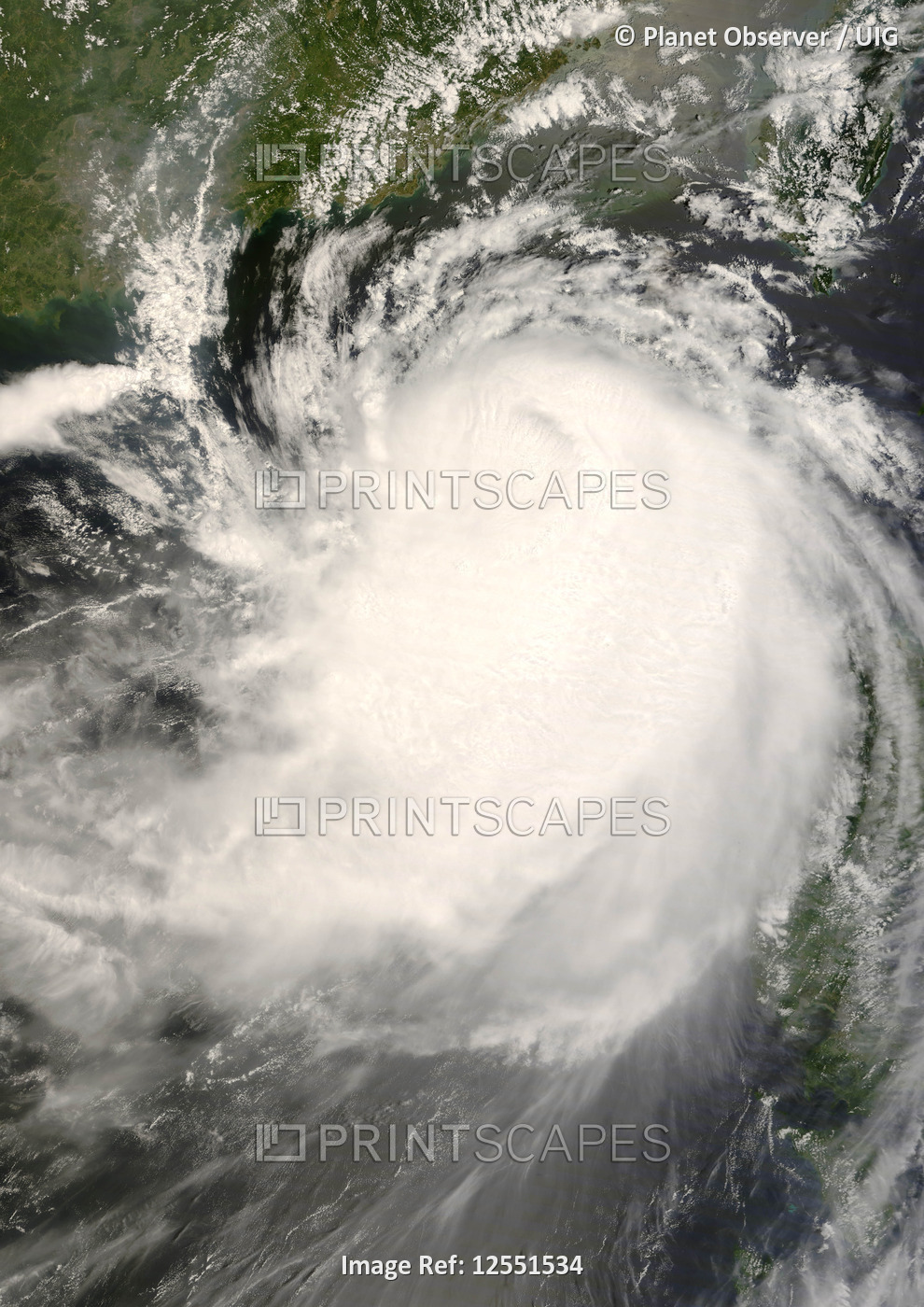 Typhoon Nuri, Western Pacific, Asia, On 21/08/2008, True Colour Satellite Image. Typhoon Nuri on 21 