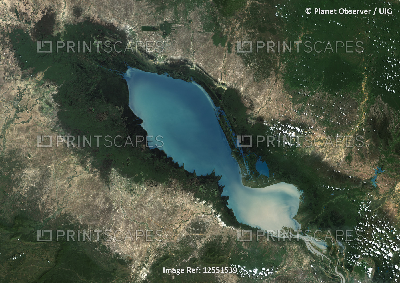 Tonle Sap Lake, Cambodia, True Colour Satellite Image. True colour satellite image of Tonl' Sap Lake