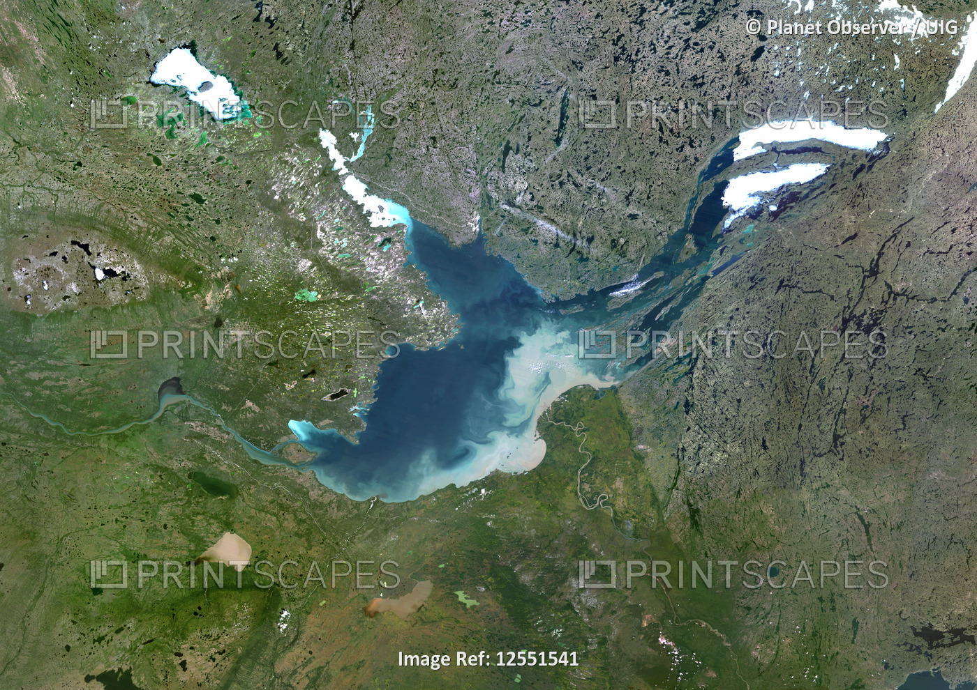 Great Slave Lake, Canada, True Colour Satellite Image. True colour satellite image of Great Slave La