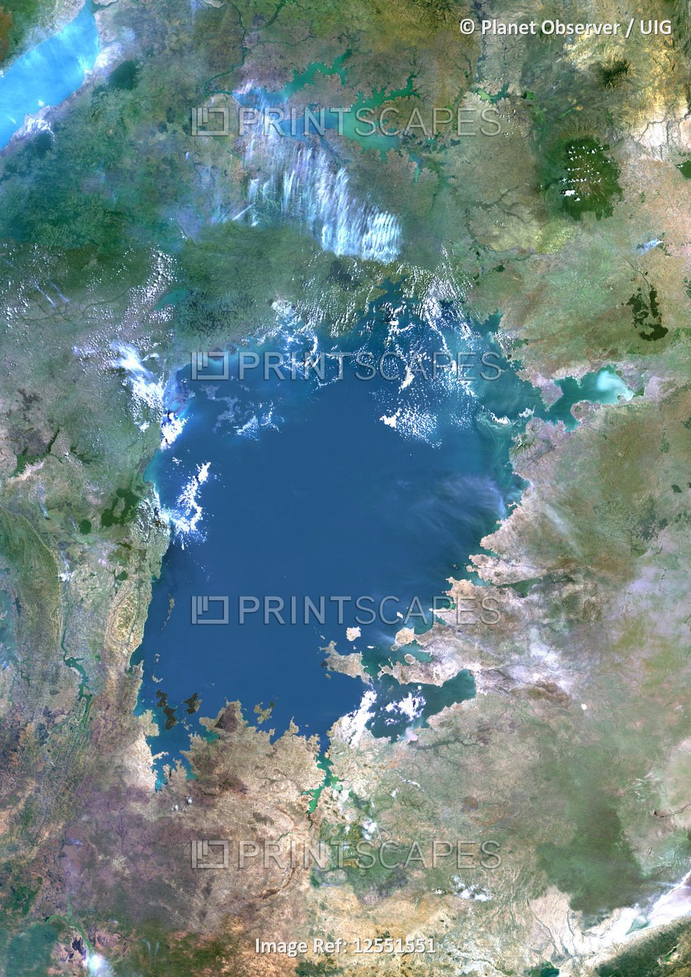 Lake Victoria, Africa, True Colour Satellite Image. True colour satellite image of Lake Victoria, on
