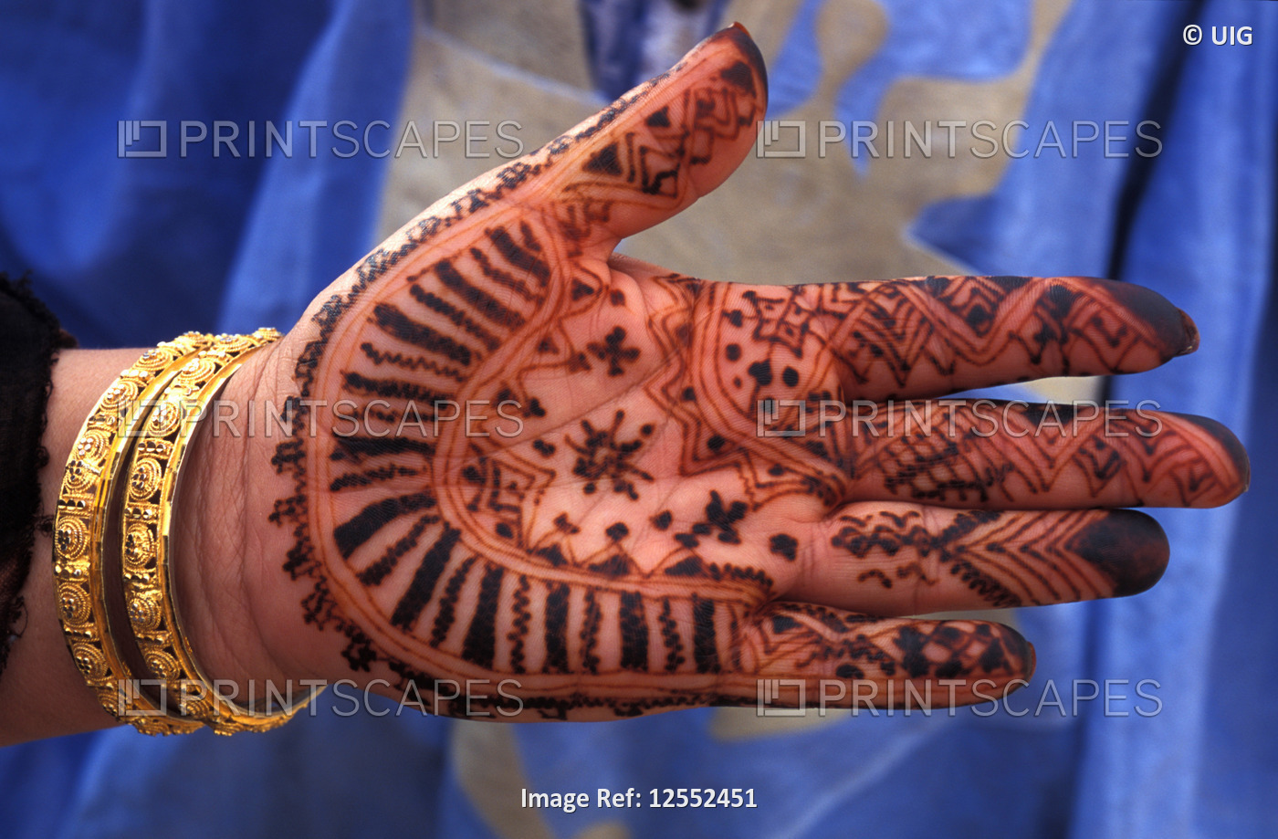 Morrocan dancer's hand at the Douz Sahara festival