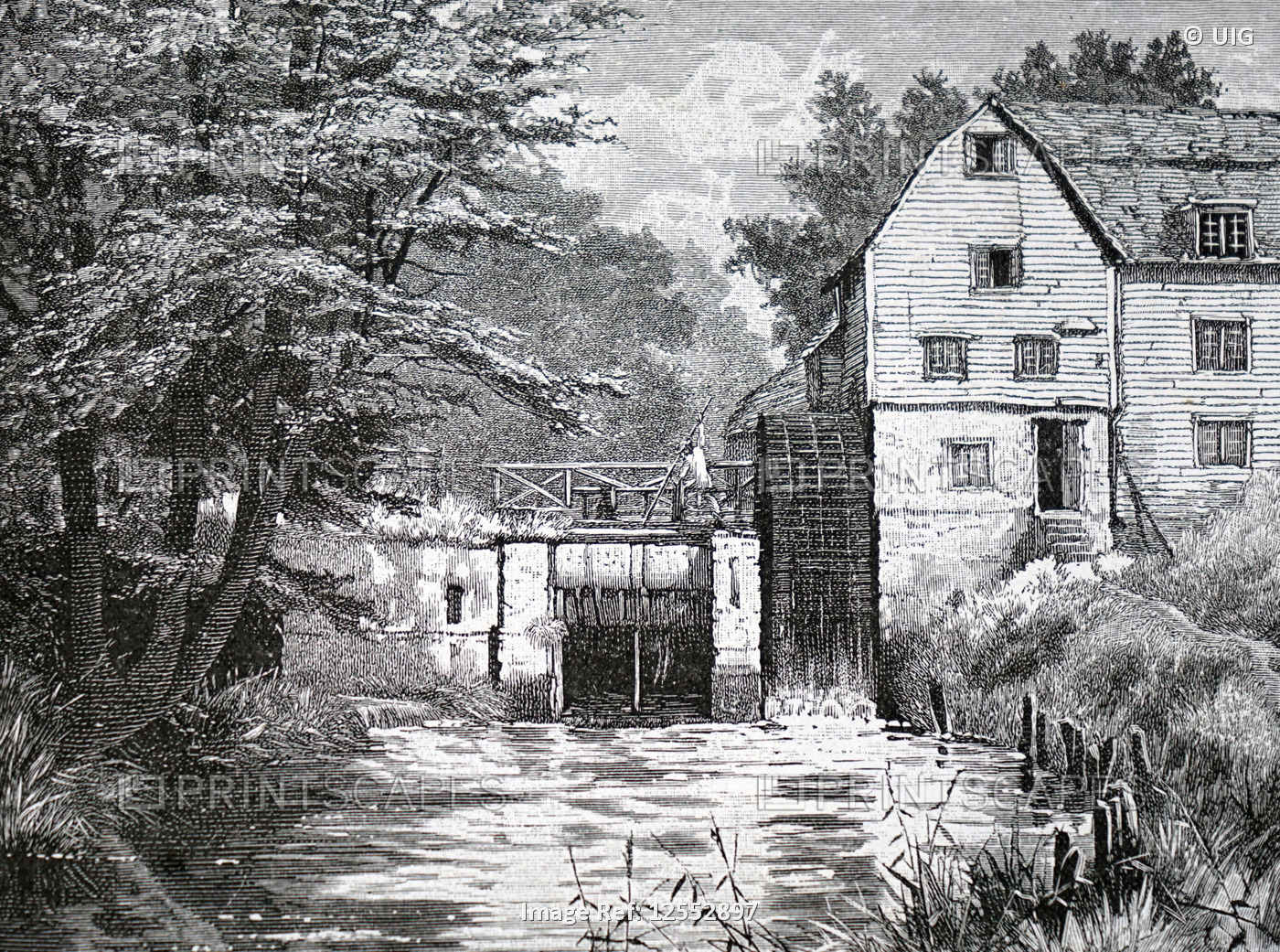 Illustration depicting Castle Mill