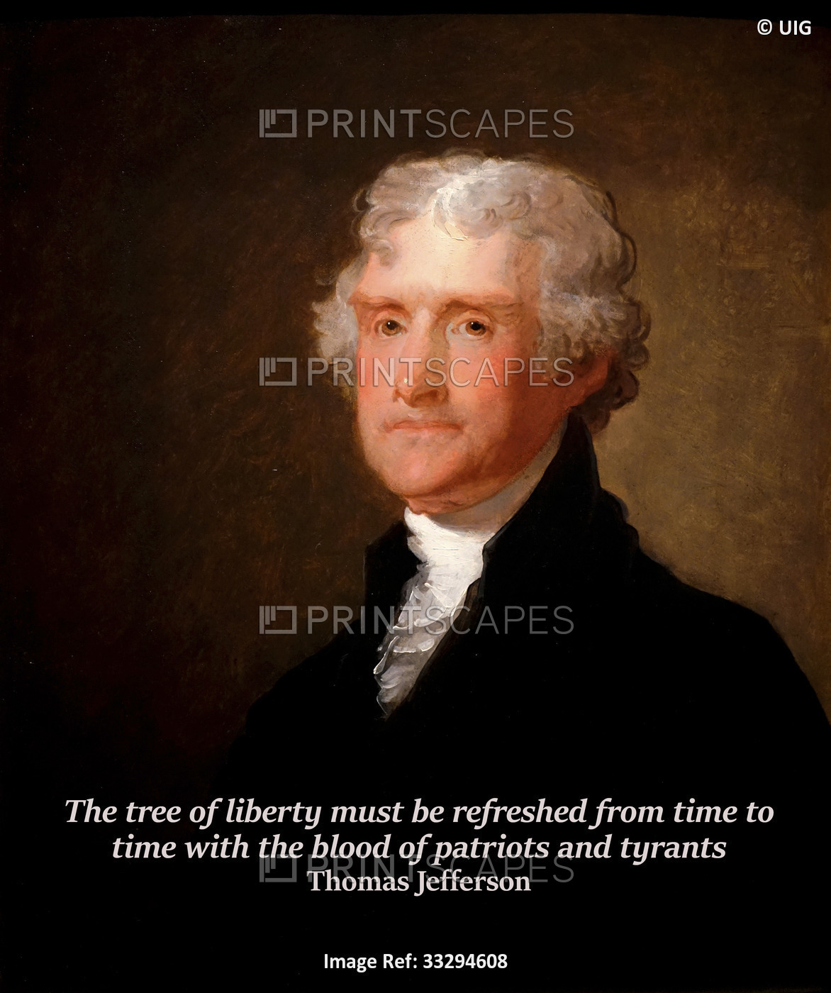 Portrait of Thomas Jefferson by Gilbert Stuart