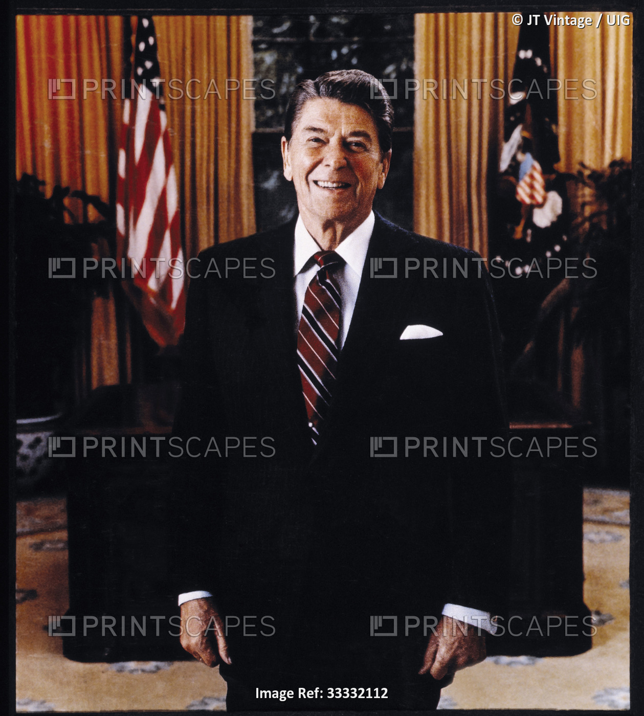 Ronald Reagan (1911-2004), 40th President of the United States, Portrait, 1981. ...