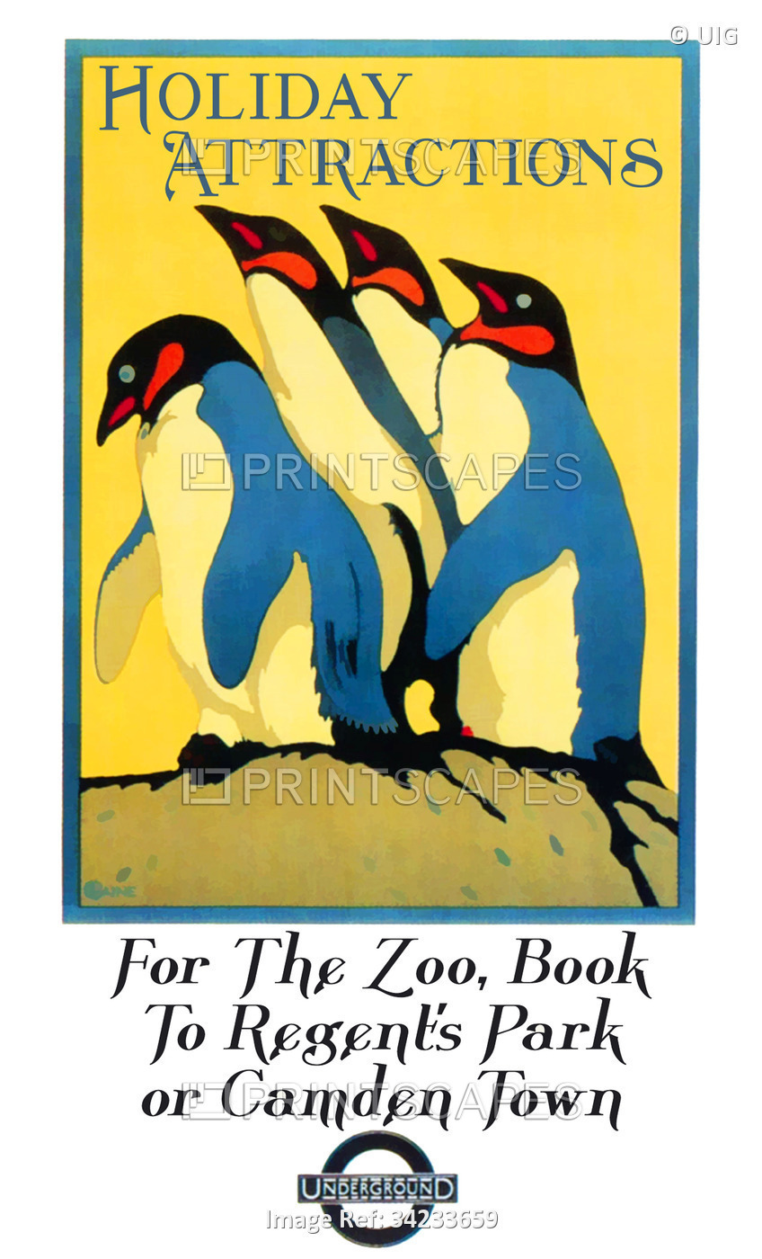 England / UK: 'Holiday Attractions - For the Zoo, Book to Regent's Park or Camden Town', by Charles 