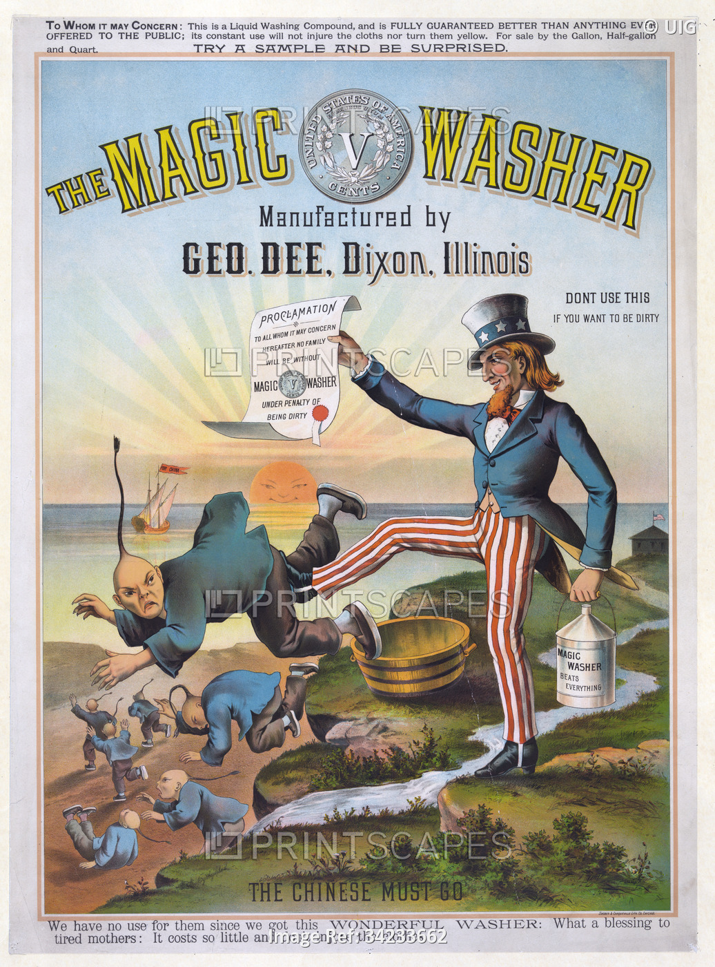 The magic washer, manufactured by Geo. Dee advertisement ca. 1886 